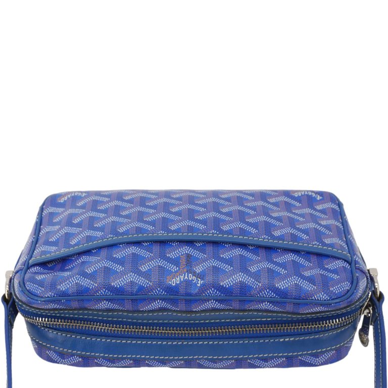 GOYARD ショルダーバッグ ブルー　drip louis vuitton Pre-Owned Goyard Sac Cap Vert PM Canvas Shoulder Bag Blue