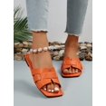 thumbnail image 3 of Snakeskin Embossed Slide Sandals, Black Elegant Snake Print Slides, 3 of 4