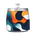 thumbnail image 7 of Yayeee Ashtray with Lid for Cigarette Smokeless Stainless Steel Home Ash Holder, Green Abstract Wavy, 7 of 7