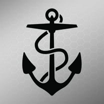 Navy Emblem Vinyl Decal Sticker | Cars Trucks Vans Walls Laptops Cups | White | 5.5 X 3.7 Inch | KCD1721