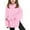 Pink, variant on Krdevn Girls Hooded Sweatshirt Long Sleeve Pullover with Thumb Holes Hem Soft Comfortable Casual Outerwear for Toddler Youth,13-14 Years
