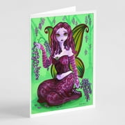 Fairy Lady Wisteria Greeting Cards and Envelopes Pack of 8