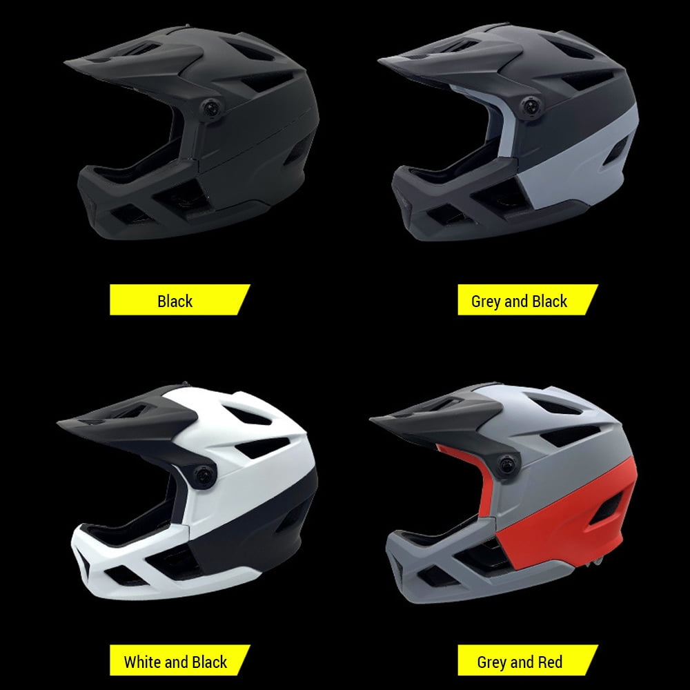 Full Face Mountain Bike Helmet for Men Women Road Bike Helmet Lightweight Adjustable Visor and Goggle Port 55-59CM Impact-Resistant Bicycle Helmet
