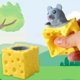 thumbnail image 1 of Ratón de queso para aliviar el estrés, pellizco juguete fidget color al azar, 11 Afortunado Sencillez, 1 of 2