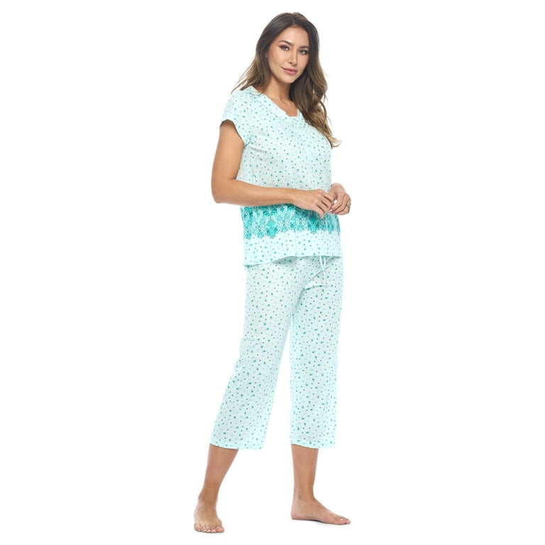Casual Nights Women's Capri Pajama Set, Top with Capri Pants Pjs