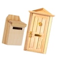 thumbnail image 1 of 1:12 Casa de Accesorio de 4 Paneles Puerta Y Buzón con Calcomanía 2 Piezas, 1 of 9