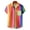 A0255-Multicolor, variant on QUINDOS Summer Hawaiian Shirts Men Short Sleeve Casual Cotton Button Down Shirts Pocket Colorful Loose Beach Vacation Shirts
