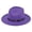 Purple, variant on Women's British Jazz Hat Ladies Wide Brim Fedora with Chain Cowboy Style for Winter Fashion Beige One Size