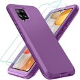 thumbnail image 1 of FYBTO Compatible with Galaxy A42 5G Case,Samsung A42 5G Case with Tempered Glass Screen Protector + HD Screen Protector (2 Pack),Samsung Galaxy A42 5G Case 3 in 1 A42 5G Phone Case (GraySkyblue), 1 of 5