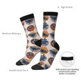 thumbnail image 6 of Honeii Vintage Botanical Butterfly Art Print Adult Socks,Crew Socks,Casual Calf Socks,Daily Wear Socks for Men & Women, Perfect for Sports, Casual and Everyday Use, 6 of 6