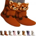 thumbnail image 7 of TELOLY Animal Socks for Women - 3D Knit Animal Fuzzy Socks,Novelty Animal Hug Sock,Hand Crocheted Winter Warm Socks,Fuzzy Socks Gifts(D), 7 of 7