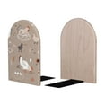 thumbnail image 2 of Susaid Chicken Print Wooden Bookends Decorative Book Ends for Shelves Heavy Books Holder Organizer Non-Slip Desk Book End for Kids Room Office School 1 Pairs, 2 of 8