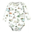 thumbnail image 4 of Hudson Baby Cotton Long-Sleeve Bodysuits, Dinosaur Adventures 3-Pack, 9-12 Months, 4 of 5