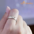 thumbnail image 2 of 555Jewelry Womens High Polish Glittery Hypoallergenic Stainless Steel Sleek Swirl Shiny Silver Fine Fashion Jewelry Engagement Wedding Promise Comfort Wear Band Ring, Silver & Silver Size 7, 2 of 5