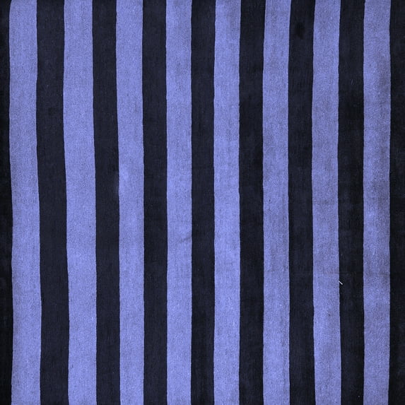 Ahgly Company Indoor Square Abstract Blue Modern Area Rugs, 7' Square