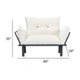 thumbnail image 3 of Loveseat with Metal Frame,Modern Small Couch with Tufted Upholstered Fabric,Comfy Couches for Living Room, Leisure Furniture with adjustable Backrest  for Dorm,Office,and Apartment,Cream, 3 of 6