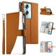 thumbnail image 5 of Funda cartera GANGXUN para OPPO A79 5G , cuero PU con tarjetero, cremallera, correa de mano, soporte y protección 572°, 5 of 6