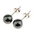 thumbnail image 1 of 1 Mm Pequeñas de Agua Dulce Naturales Reales de Plata Joyería Yuyangstore Aretes de perlas de agua dulce, 1 of 5