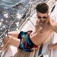 thumbnail image 2 of luoweisi Men's Beach Shorts Quick Dry Swim Trunks with Mesh Lining Galaxy 2XL, 2 of 5