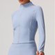thumbnail image 5 of Chaquetas y abrigos casuales sin capucha de manga larga para mujer, moda femenina, de manga larga, lisas, con cremallera, cuello alto, ropa deportiva para exteriores, chaqueta, blusa, blusa de poliést, 5 of 6