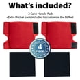 thumbnail image 2 of 2-Pack Top Glides Cane Grip Covers (RED), 2 of 6