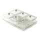 thumbnail image 4 of Plato de frutos secos, plato para aperitivos, caja de almacenamiento de alimentos, plato para dulces de nueces con tapa dividida blanco 6 rejillas, 4 of 9