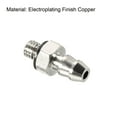 thumbnail image 3 of Uxcell 3.5mm Barbed M3x0.5 Male Thread Hose Fitting Electroplate Copper, 3 of 5