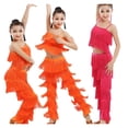 thumbnail image 2 of Latin Dance Dress For Girls Salsa Ballroom Skirts Dresses Samba Tango Cha Fringe Costume, 2 of 7