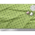 thumbnail image 2 of Soimoi Green Cotton Jersey Fabric Sun Geometric Printed Fabric 1 Yard 58 Inch Wide, 2 of 3