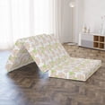 thumbnail image 4 of Tropical Foldable Mattress, Hawaiian Leaves Pattern, 78.7" x 47.2", White Pale Salmon Khaki, by Ambesonne, 4 of 4