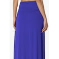 thumbnail image 6 of TheMogan Women's PLUS Casual Draped Jersey Foldable Waist Relaxed Long Maxi Skirt, 6 of 7