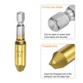 thumbnail image 3 of Unique Bargains #2 1/4' Hex Shank Titanium Coated High Speed Steel Damaged Screw Extractor, 3 of 5