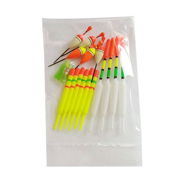 1111Fourone 15pcs/set Sea Fishing Buoys Plastic Portable Fish Bobbers  Outdoor Angling Tackles Attachment 
