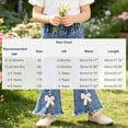 thumbnail image 3 of Toddler Girl's High Waisted Bow Front Bell Bottom Jeans Flare Leg Denim Pants Casual Fashion Cute Bowknot Jeans Pants with Pockets 6M-5Y, 3 of 9