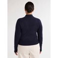 thumbnail image 4 of Free Assembly Women’s and Women's Plus Cozy Yarn Collared Cardigan Sweater with Long Sleeves, Lightweight, Sizes XS-4X, 4 of 5