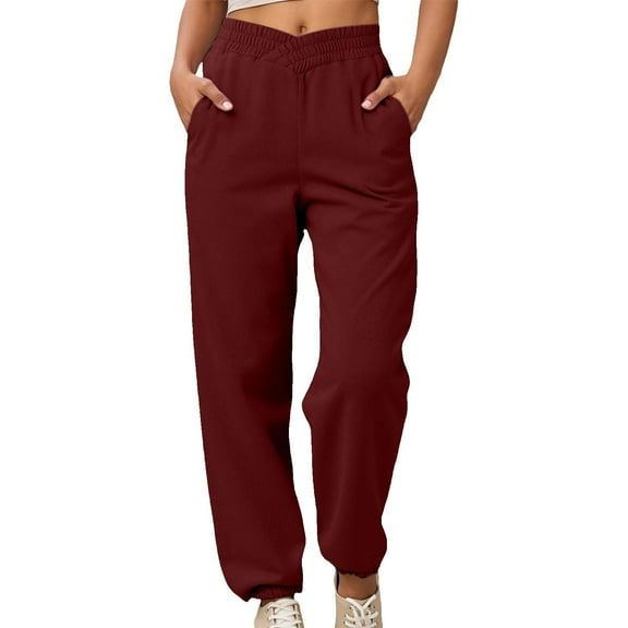 Arlun Womens Versatile Ribbed Joggers Casual Wide Leg Stretch Casual Pants High Elastic Waist Drawstring Loose Comfy Sweatpants 2025 Simple Stylish Trousers with Pockets XL