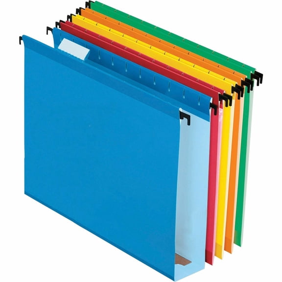 Pendaflex® SureHook® Reinforced Extra Capacity Hanging Folders, Letter Size, Assorted Colors, 1/5 Cut, 20/BX