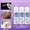 thumbnail image 4 of Spray con purpurina Yosca Holographic Silver, 50 ml, para vello corporal, 4 of 8