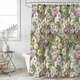 thumbnail image 6 of Sage Green Botanical Shower Curtain Set - Long 72" x 84" Washable Bathtub Curtain with 12 Hooks, Spring Floral Summer Botanical Vintage Waterproof Fabric Shower Curtains for Bathroom/Bathtub Décor, 6 of 6