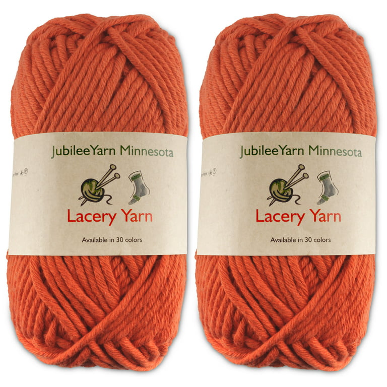 Bulky Weight Lacery Yarn 100g - 2 Skeins - 100% Cotton - Burnt Orange -  Color 407