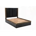 thumbnail image 2 of Modern Queen Bed Crafted from Mango Wood and Adorned with Brass Metal, 2 of 7