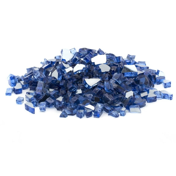 1/4" 20 lb. Cobalt Blue Reflective Fire Glass