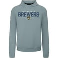 thumbnail image 2 of Men's Levelwear  Gray Milwaukee Brewers Mandate Carve Tri-Blend Hoodie, 2 of 3