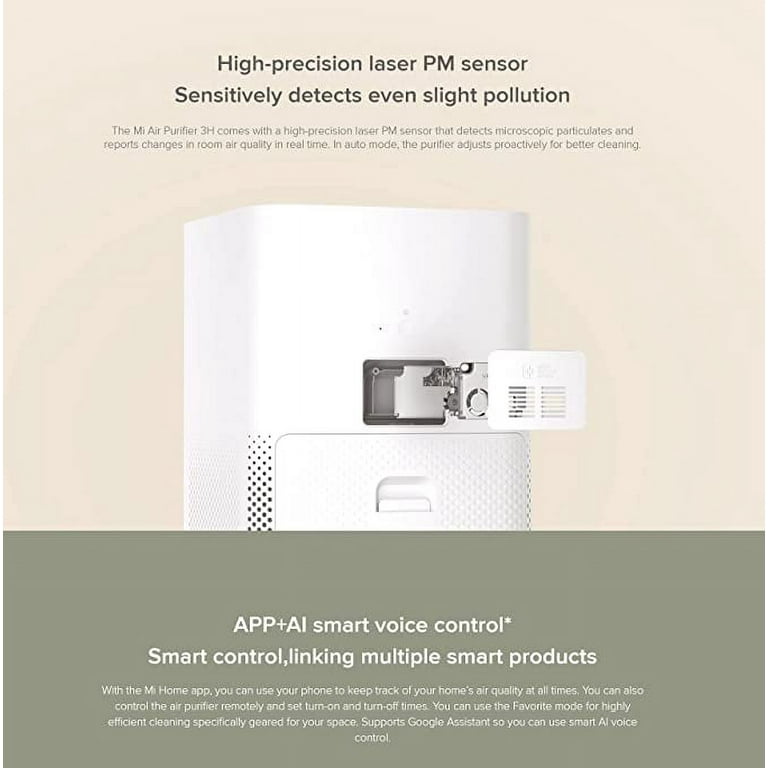 MI 3H Air Purifiers for Home Smart Wifi and PM2.5 Monitor Voice