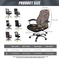 thumbnail image 6 of Renewold Bohemian Mandala Flower Office Chair Cover Stretchable Desk Chair Slipcover with Elastic Bottom Removable Anti dust Office Computer Chair Cover for Office Chair, S, 6 of 7