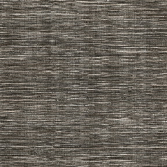 Warner Winn Charcoal Faux Grasscloth WallpaperWarner