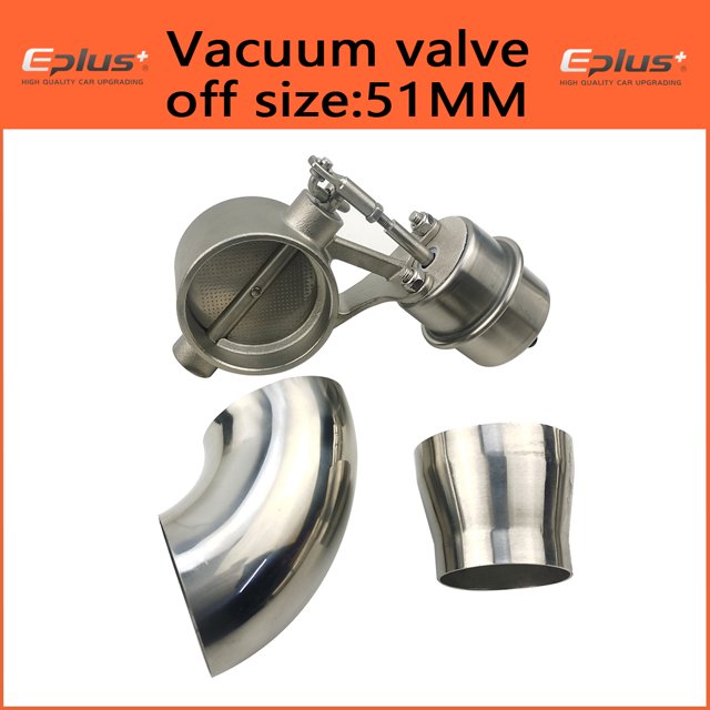 EPLUS-juego de válvulas de Control de tubo de escape de coche, dispositivo de Control de vacío, Kit remoto, interruptor Universal, 51 MM, 63 MM, 76MM