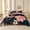Black Pink Flower 2, variant on Koniroom Pink and Grey Floral Comforter Set, Botanical Bedding Sets Queen Size with Cute Flowers Printing for Women Teen Girls All Season 3 Pieces Comforters with 2 Pillow Shams (90x90 Inches)