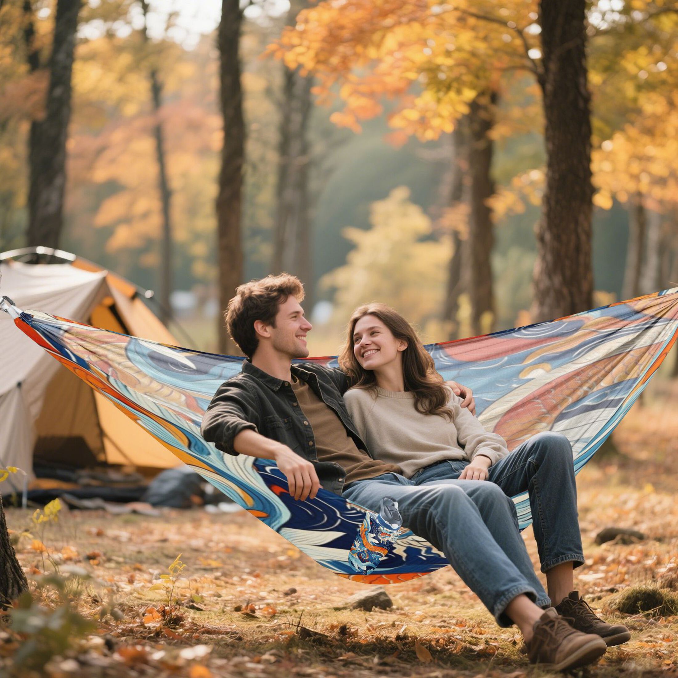 Hammock Camping Hammock Nylon Portable Hammock Travel Camping Hammock Color Dragon Pattern