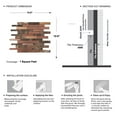 thumbnail image 6 of Sample - Rose Gold Satin Copper Stainless Steel Emperador Stone Mosaic Tile Backsplash, 6 of 6